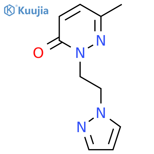 6-methyl-2-2-(1H-pyrazol-1-yl)ethyl-2,3-dihydropyridazin-3-one structure