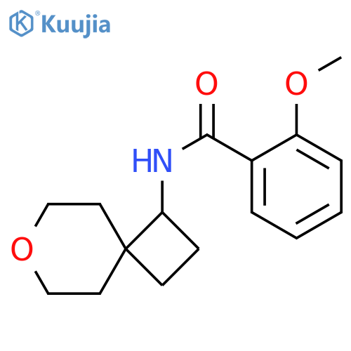 2-methoxy-N-{7-oxaspiro[3.5]nonan-1-yl}benzamide structure