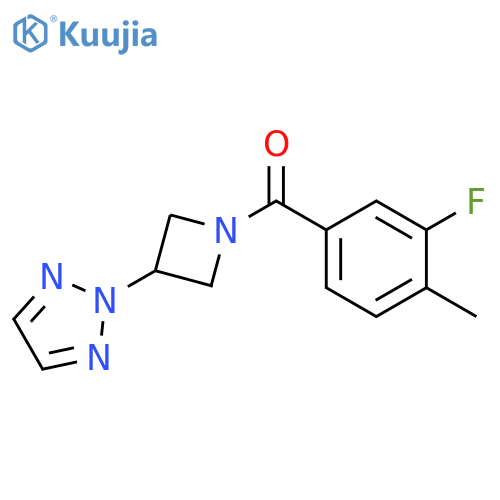 2-[1-(3-fluoro-4-methylbenzoyl)azetidin-3-yl]-2H-1,2,3-triazole structure
