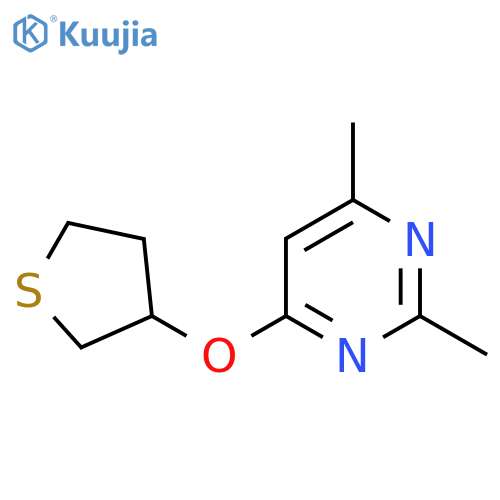 2,4-Dimethyl-6-(thiolan-3-yloxy)pyrimidine structure