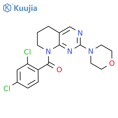 4-[8-(2,4-dichlorobenzoyl)-5H,6H,7H,8H-pyrido[2,3-d]pyrimidin-2-yl]morpholine structure