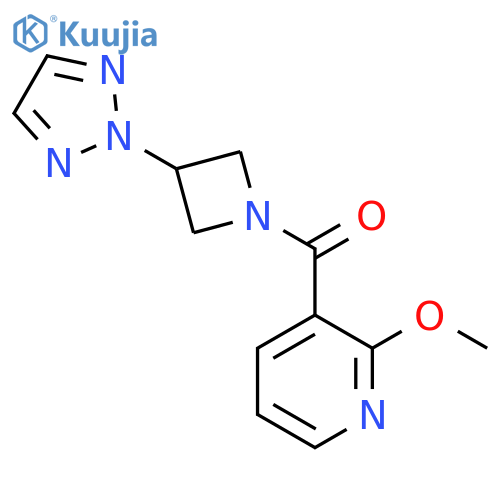 2-methoxy-3-[3-(2H-1,2,3-triazol-2-yl)azetidine-1-carbonyl]pyridine structure