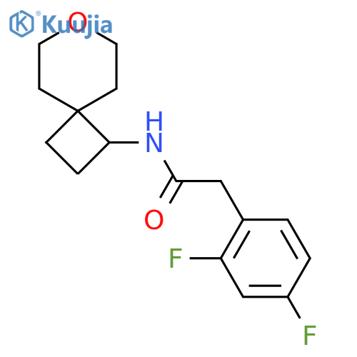 2-(2,4-difluorophenyl)-N-{7-oxaspiro[3.5]nonan-1-yl}acetamide structure