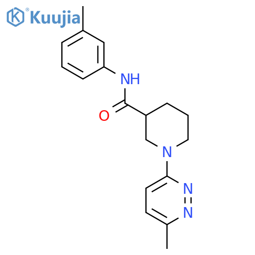 N-(3-methylphenyl)-1-(6-methylpyridazin-3-yl)piperidine-3-carboxamide structure