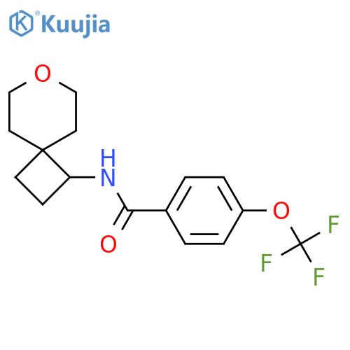 N-{7-oxaspiro[3.5]nonan-1-yl}-4-(trifluoromethoxy)benzamide structure