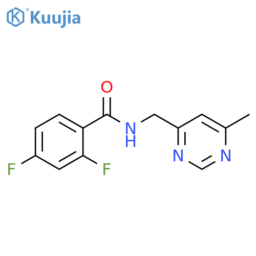 2,4-difluoro-N-[(6-methylpyrimidin-4-yl)methyl]benzamide structure