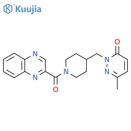 6-Methyl-2-{[1-(quinoxaline-2-carbonyl)piperidin-4-yl]methyl}-2,3-dihydropyridazin-3-one structure