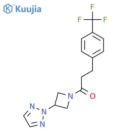 1-[3-(2H-1,2,3-triazol-2-yl)azetidin-1-yl]-3-[4-(trifluoromethyl)phenyl]propan-1-one structure