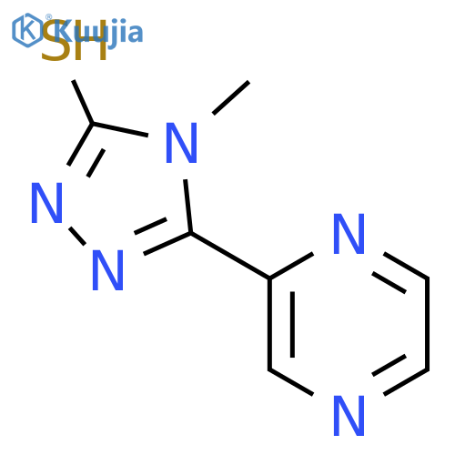 4-methyl-5-(pyrazin-2-yl)-4H-1,2,4-triazole-3-thiol structure