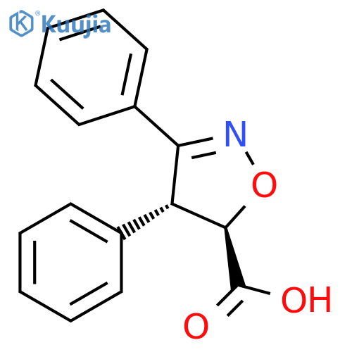 5-Isoxazolecarboxylic acid, 4,5-dihydro-3,4-diphenyl-, (4R,5R)- structure