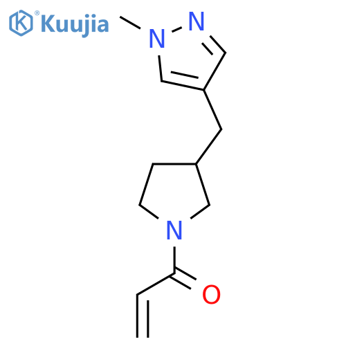 1-[3-[(1-Methylpyrazol-4-yl)methyl]pyrrolidin-1-yl]prop-2-en-1-one structure