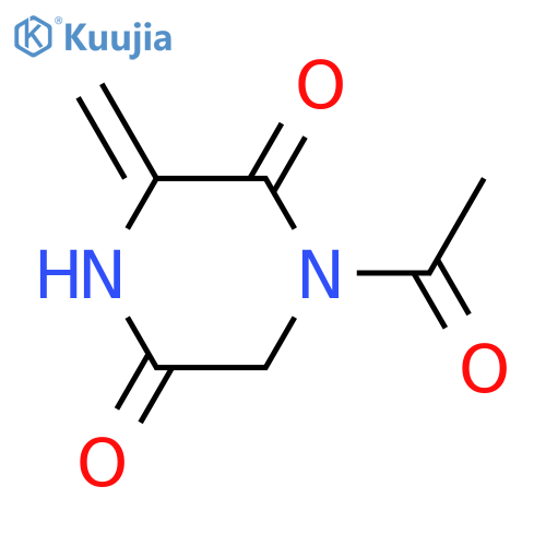 2,5-Piperazinedione,1-acetyl-3-methylene- structure