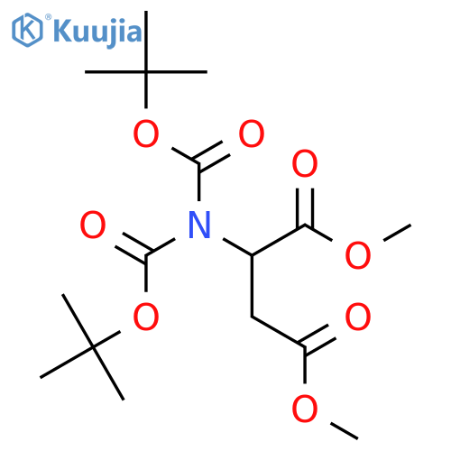 L-Aspartic acid, N,N-bis[(1,1-dimethylethoxy)carbonyl]-, dimethyl ester structure