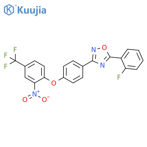 1,2,4-Oxadiazole,5-(2-fluorophenyl)-3-[4-[2-nitro-4-(trifluoromethyl)phenoxy]phenyl]- structure