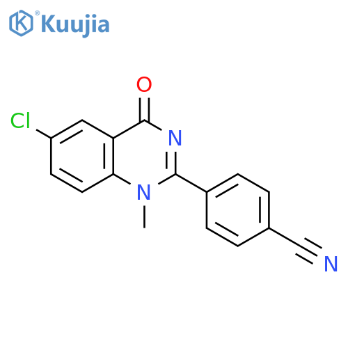 Benzonitrile, 4-(6-chloro-1,4-dihydro-1-methyl-4-oxo-2-quinazolinyl)- structure