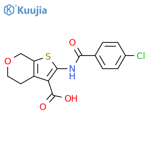 5H-Thieno[2,3-c]pyran-3-carboxylic acid, 2-[(4-chlorobenzoyl)amino]-4,7-dihydro- structure