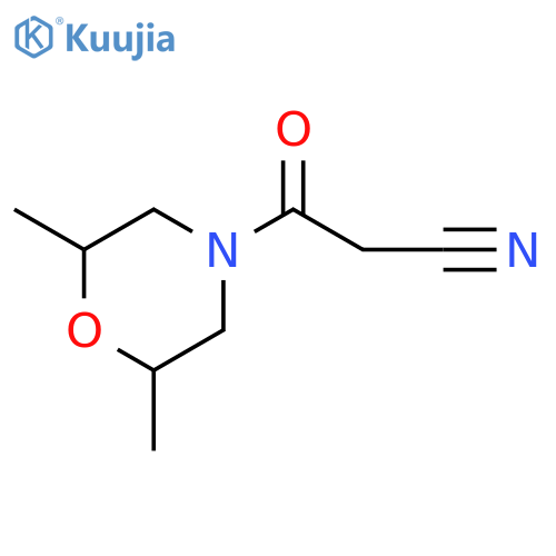 3-(2,6-dimethylmorpholin-4-yl)-3-oxopropanenitrile structure