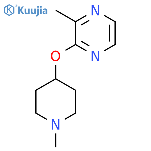 2-Methyl-3-[(1-methylpiperidin-4-yl)oxy]pyrazine structure