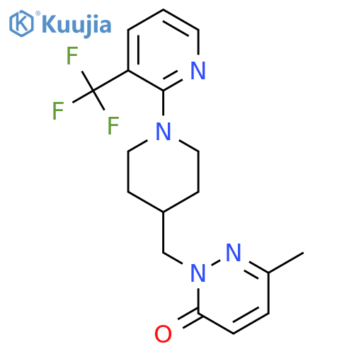 6-Methyl-2-({1-[3-(trifluoromethyl)pyridin-2-yl]piperidin-4-yl}methyl)-2,3-dihydropyridazin-3-one structure