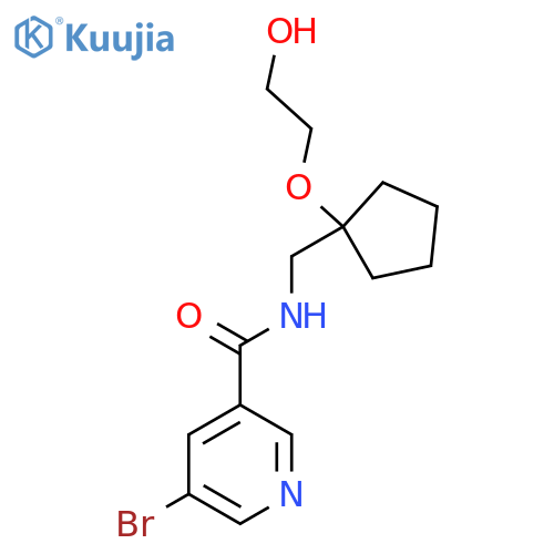 5-bromo-N-{1-(2-hydroxyethoxy)cyclopentylmethyl}pyridine-3-carboxamide structure