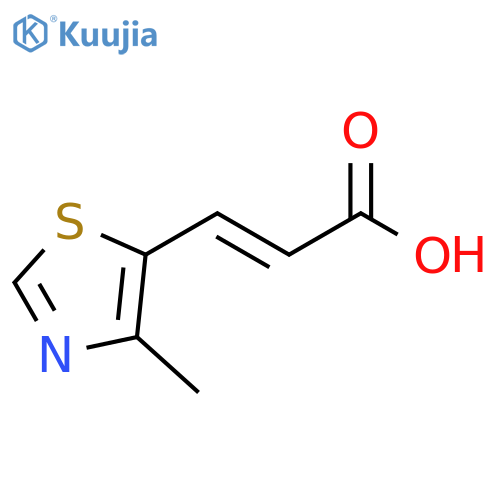 2-Propenoic acid, 3-(4-methyl-5-thiazolyl)-, (2E)- structure