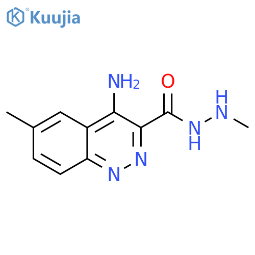 3-Cinnolinecarboxylic acid, 4-amino-6-methyl-, 2-methylhydrazide structure