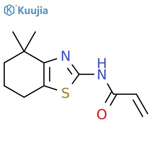 N-(4,4-dimethyl-4,5,6,7-tetrahydro-1,3-benzothiazol-2-yl)prop-2-enamide structure
