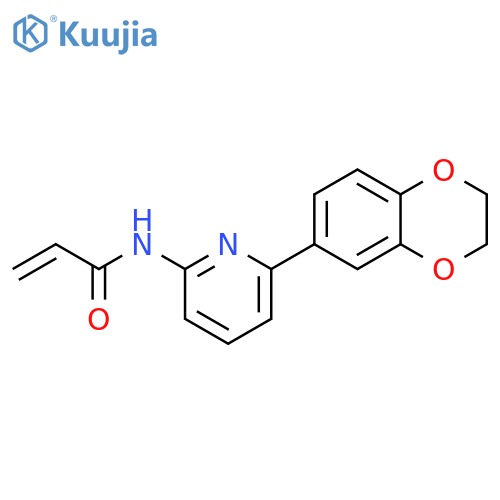 N-[6-(2,3-Dihydro-1,4-benzodioxin-6-yl)-2-pyridinyl]-2-propenamide structure