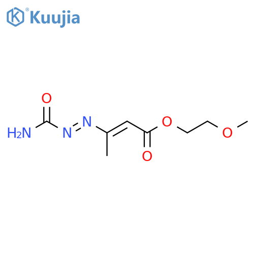 2-Butenoic acid, 3-[(1E)-(aminocarbonyl)azo]-, 2-methoxyethyl ester,(2E)- structure