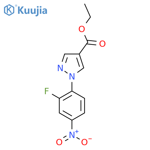 Ethyl 1-(2-fluoro-4-nitrophenyl)pyrazole-4-carboxylate structure