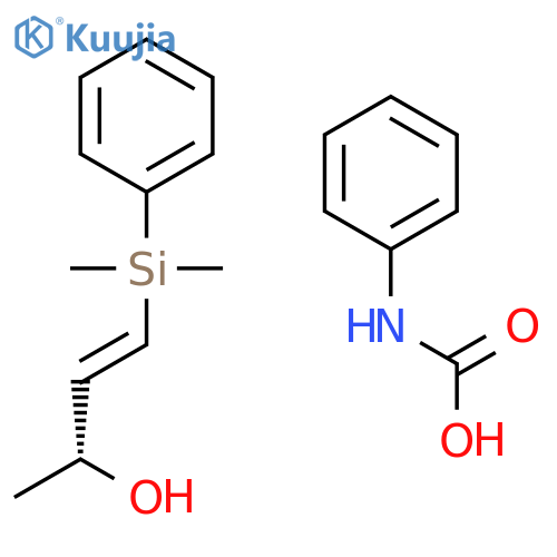 3-Buten-2-ol, 4-(dimethylphenylsilyl)-, phenylcarbamate, (2R,3E)- structure