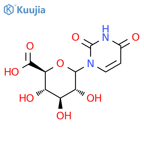 Glucopyranuronic acid, 1-deoxy-1-(3,4-dihydro-2,4-dioxo-1(2H)-pyrimidinyl)- structure