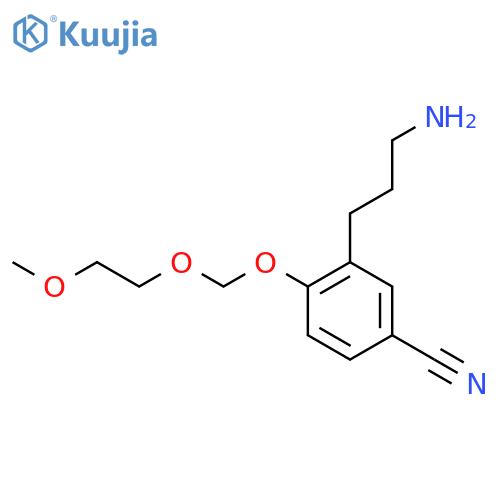 Benzonitrile, 3-(3-aminopropyl)-4-[(2-methoxyethoxy)methoxy]- structure