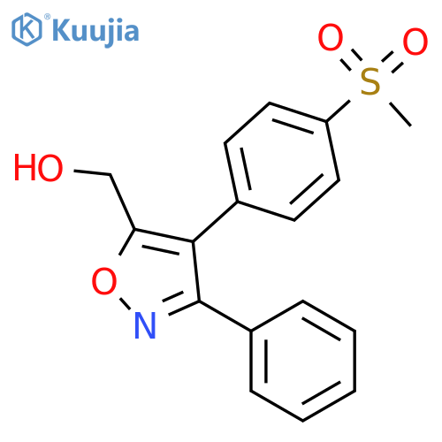 (4-(4-(Methylsulfonyl)phenyl)-3-phenylisoxazol-5-yl)methanol structure