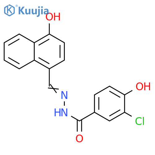 3-Chloro-4-hydroxy-N2-(4-hydroxynaphthalen-1-ylmethylidene)benzohydrazide structure