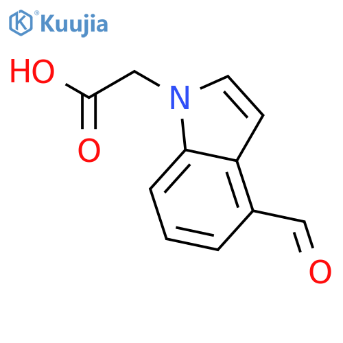 4-formyl-1H-Indole-1-acetic acid structure