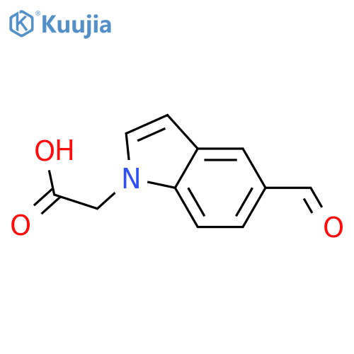 2-(5-formyl-1H-indol-1-yl)acetic acid structure