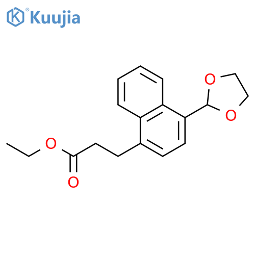1-Naphthalenepropanoic acid, 4-(1,3-dioxolan-2-yl)-, ethyl ester structure