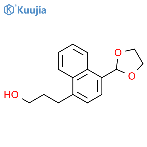 1-Naphthalenepropanol, 4-(1,3-dioxolan-2-yl)- structure