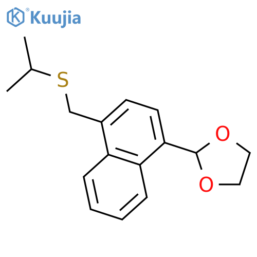 1,3-Dioxolane, 2-[4-[[(1-methylethyl)thio]methyl]-1-naphthalenyl]- structure