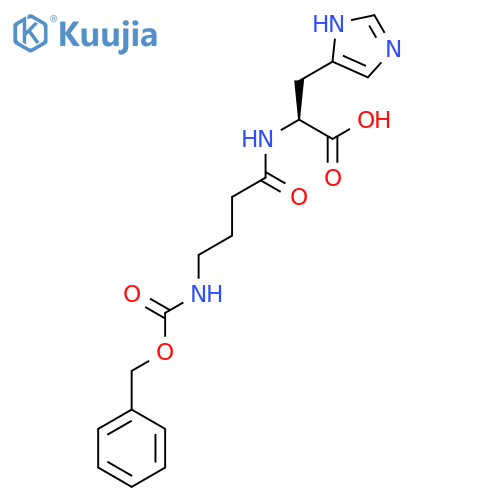 (2S)-2-(4-{[(benzyloxy)carbonyl]amino}butanamido)-3-(1H-imidazol-4-yl)propanoic acid structure