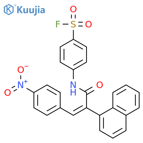 4-[[(z)-2-naphthalen-1-yl-3-(4-nitrophenyl)prop-2-enoyl]amino]benzenesulfonyl Fluoride structure
