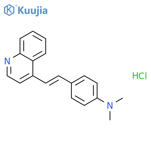 Benzenamine,N,N-dimethyl-4-[2-(4-quinolinyl)ethenyl]-, hydrochloride (1:1) structure