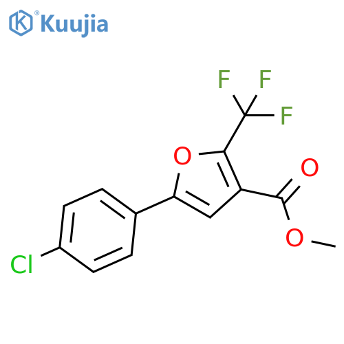 Methyl 5-(4-chlorophenyl)-2-(trifluoromethyl)-3-furoate structure