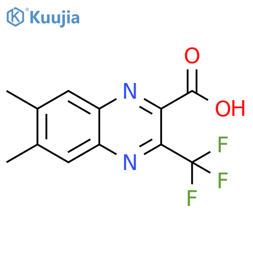 6,7-Dimethyl-3-trifluoromethylquinoxaline-2-carboxylic acid structure