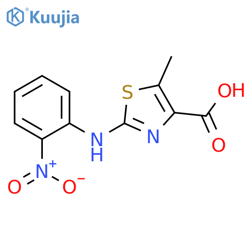 5-Methyl-2-(2-nitrophenylamino)-thiazole-4-carboxylic acid structure