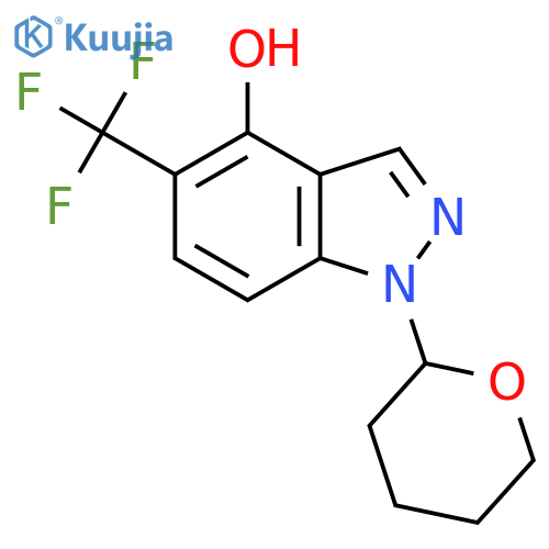 1-(Tetrahydro-2H-pyran-2-yl)-5-(trifluoromethyl)-1H-indazol-4-ol structure
