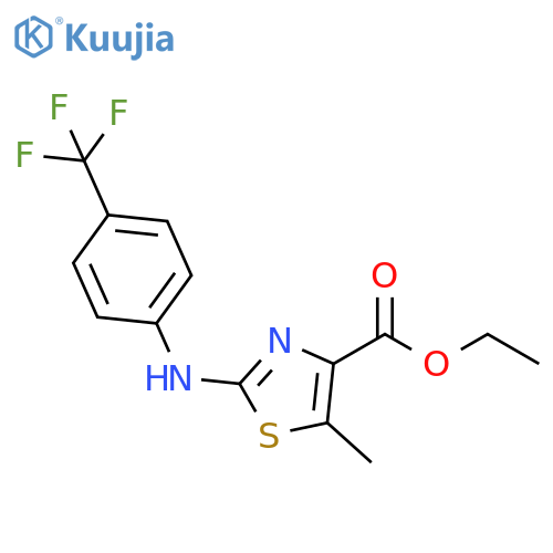 5-Methyl-2-(4-trifluoromethylphenylamino)-thiazole-4-carboxylic acid ethyl ester structure