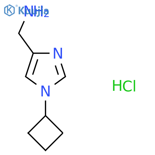(1-Cyclobutyl-1H-imidazol-4-yl)methanamine hydrochloride structure
