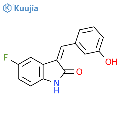 5-Fluoro-3-(3-hydroxybenzylidene)-1,3-dihydro-2H-indol-2-one structure
